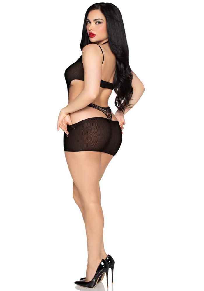 Open Mini Dress and Halter Teddy  