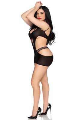 / Open Mini Dress and Halter Teddy