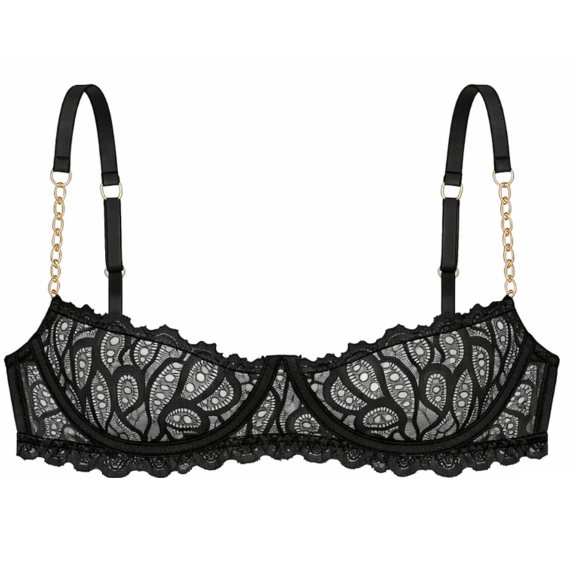 Posh Set: Bra, Open Thong + Necklace  