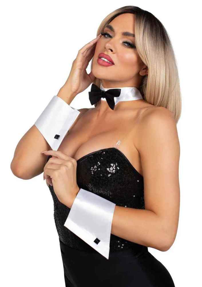 Tuxedo Bow Tie and Cuff Accessory Set  