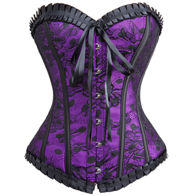   Floral Lace Overlay Corset 