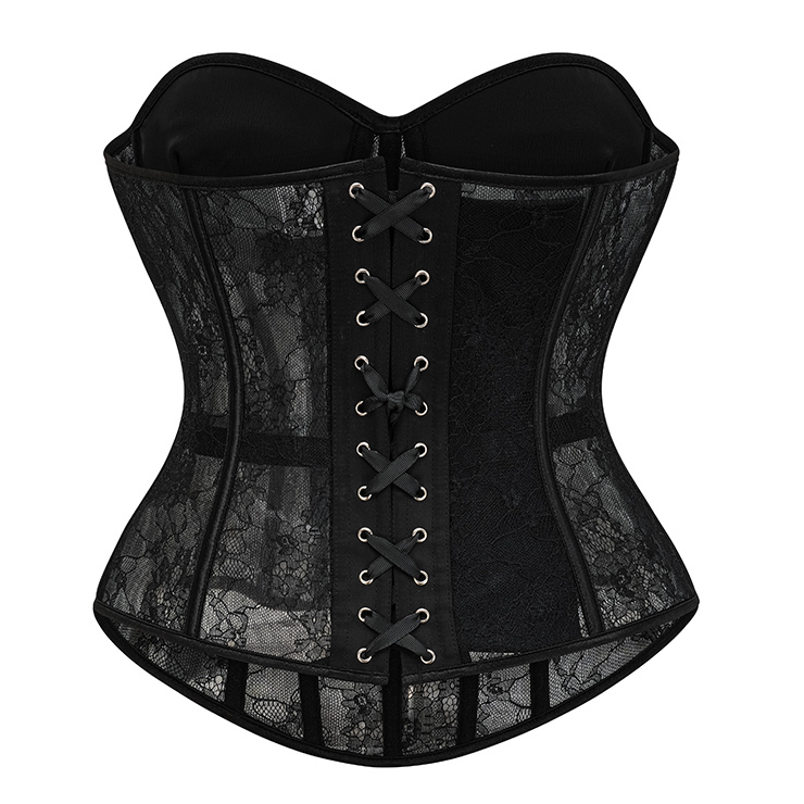 Black Strapless Corset Top  