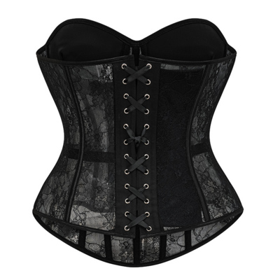 / Black Strapless Corset Top