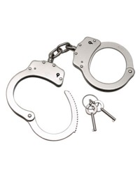  Steel police hand cuffs 