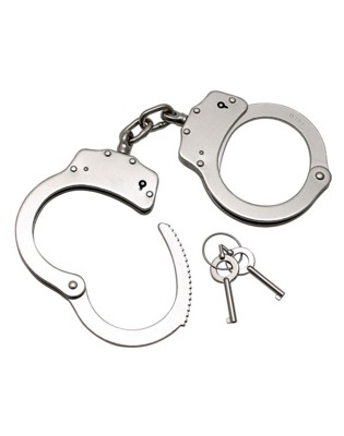 /  Steel police hand cuffs