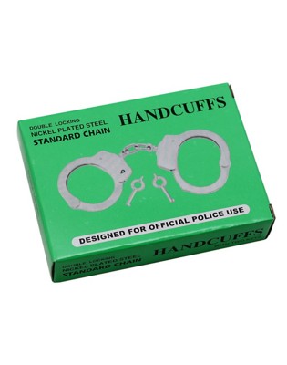 /  Steel police hand cuffs