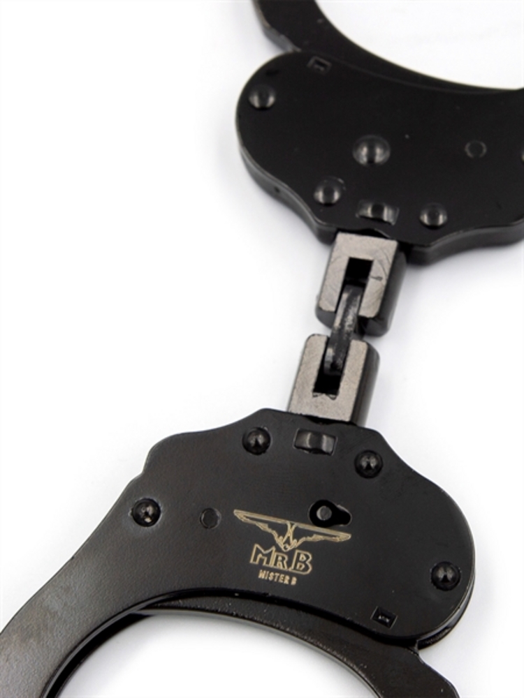 Cuff Double Lock, With Hoop Black  