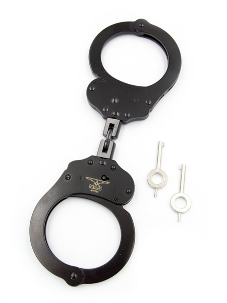 Cuff Double Lock, With Hoop Black  