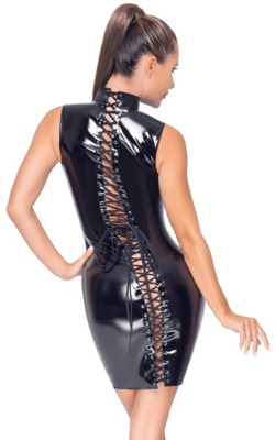 / Vinyl Dress with Lacing