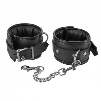 / Locking Padded Wrist Cuffs with Chain