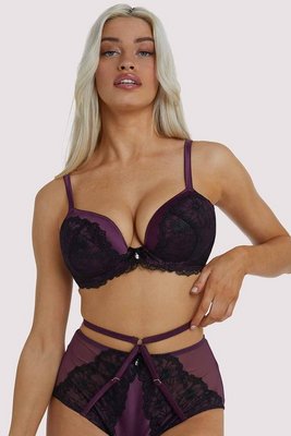 Muriel purple pluge bra